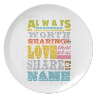 Inspirational Art   Sharing Love. Dinner Plate