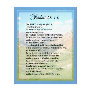 Psalm 231 6 Scripture Print Gallery Wrapped Canvas