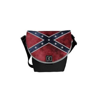 Confederate Grunge  Rebel Flag Messenger Bags