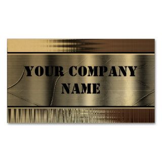 Gold Metal Look Bold Business Cards