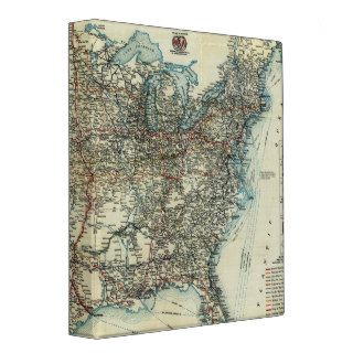 1918 AAA General Map of Transcontinental Routes Vinyl Binder