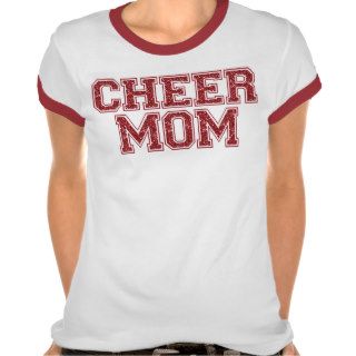 Cheer Mom Red Glitter T Shirt