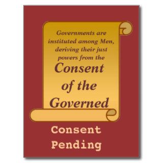 Consent of the Governed Post Card