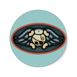 Dolly RN Wings III Round Sticker