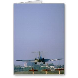 727 landing at San Jose, California, U.S.A. Greeting Cards