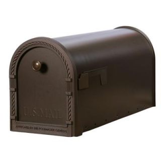 Gibraltar Mailboxes Designer Steel Post Mount Mailbox with Decorative Frame in Venetian Bronze DM160V01