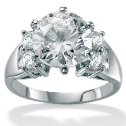 Ultimate CZ 10k White Gold Cubic Zirconia Fashion Ring Palm Beach Jewelry Cubic Zirconia Rings