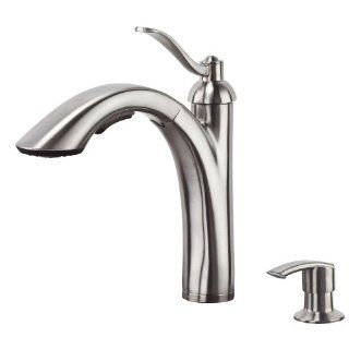 Price Pfister F 534 PARS Rembrandt Pullout Kitchen Faucet with Soap Dispenser   Touch On Kitchen Sink Faucets  