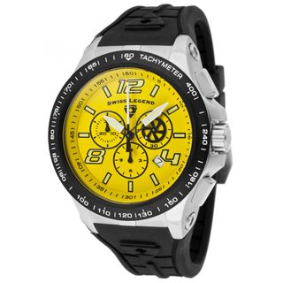 Swiss Legend Men's 'Sprint Racer' Black Silicone Watch Swiss Legend Men's Swiss Legend Watches