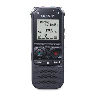 Sony Portable Digital Voice Recorder With Up To 534 Hours Of Recording Time, 2GB Of Built In Flash Memory, Plus Additional Storage Available Through The MicroSD/M2 Memory Card Slot, Large LCD Display And Front Controls With Easy Operation, Front Speaker, E