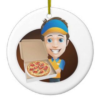 Pizza   Delivery / Courier   SRF Christmas Ornaments
