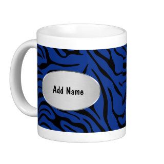 Zebra Monogram Coffee Mugs