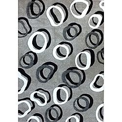 Modern Deco Gray Contempo Rug (7'9 x 10'5) Runner Rugs