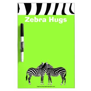 Zebra Hugs Dry Erase Whiteboard
