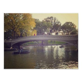 Bow Bridge and Boats, Central Park, Small Print