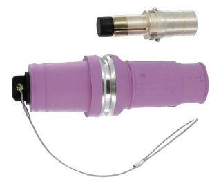Leviton 49M53 P 49 Series Rhino Hide Single Pole Female Connector, Contact, Insulator and Dust Cap, Crimped, 535 MCM Cable, 1000 Volt, 1135A, Purple   Electric Plugs  