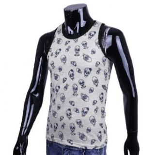 Azzuro Mens New Style Round Neck Skull Pattern Casual Summer Tank Top at  Mens Clothing store Tank Top And Cami Shirts
