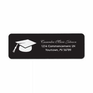 Graduation Cap Custom Return Address Labels