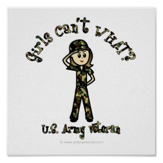 Light Female Army Veteran Poster
