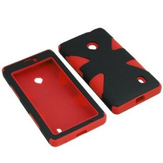 BW Dynamic Protector Hard Shield Snap On Case for T Mobile, AT&T, MetroPCS Nokia Lumia 521 520  Red Cell Phones & Accessories