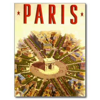 Vintage Travel, Arc de Triomphe Paris France Postcard