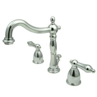 Kingston Brass Victorian 8 in. Widespread 2 Handle Bathroom Faucet in Polished Chrome HKB1971AL