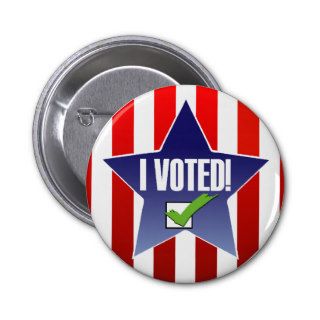 I Voted  Election Pin