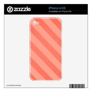 Vintage Candy Stripe Tangerine Orange Sherbet Decal For The iPhone 4