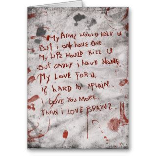 zombie valentines day greeting cards