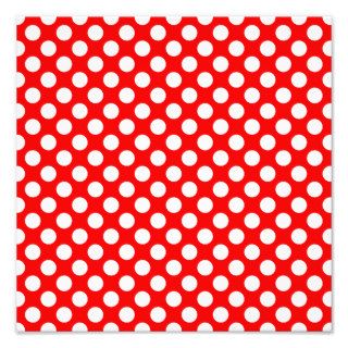 Red and White Polka Dots Photographic Print