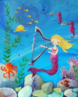 Cici Art Factory Wall Art, Mermaid Blonde, Small  Nursery Wall Hangings  Baby