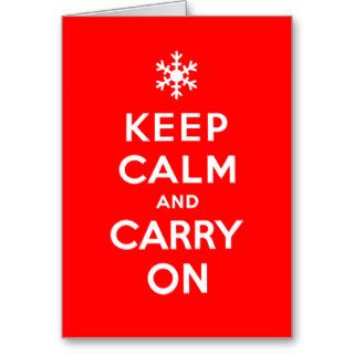 Keep Calm and Carry On Holidays Cards