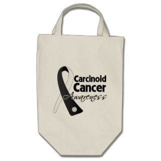 Carcinoid Cancer Awareness Ribbon Canvas Bag