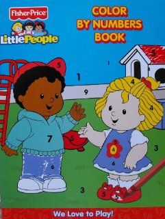 Fisher Price Little People Color By Numbers We love to play 96 pages Toys & Games