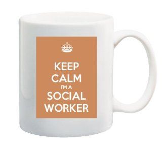 Keep Calm I'm A Social Worker Coffee Mug Great Office Novelty Kitchen & Dining