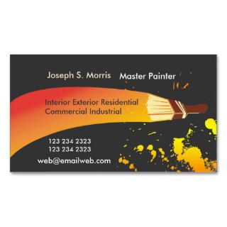 Colorful Artist House Painter & Artistic Brush Business Card Template