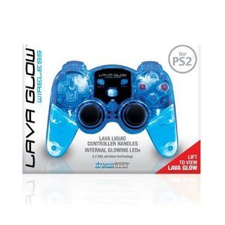 Dreamgear DGPN 524 Lava Glow Mini RF Wireless Controller Water Inside Without Rumble For PS2 Video Games