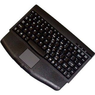 Black Solidtek KB 540 Mini USB Keyboard with Touch Pad.