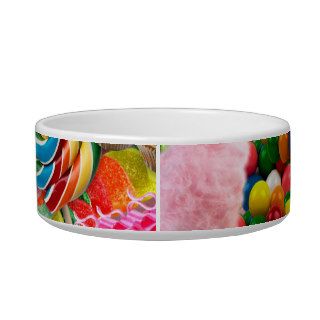 Cute Funny Candy Collage Cat Water Bowl