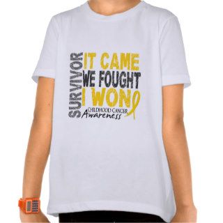 Childhood Cancer Survivor It Came We Fought I Won Shirts