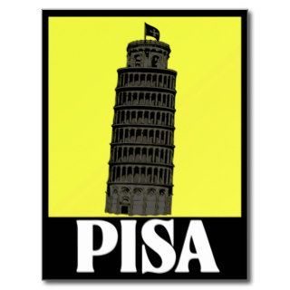 Leaning tower of Pisa Postcard Design
