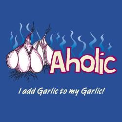 Attitude Aprons 'Garlicaholic' Blue Apron Attitude Aprons Kitchen Aprons