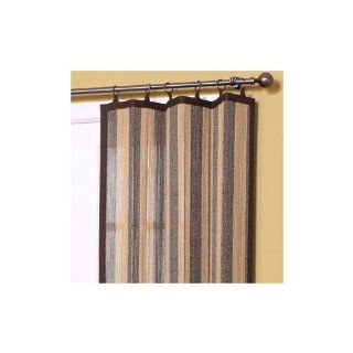 Versailles Home Fashions Bamboo Curtain Ring Top 40X63 Camel/Black BRP09 4073 525   Window Treatment Curtains