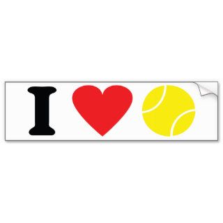 I love tennis icon bumper sticker