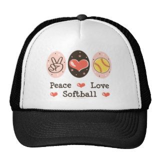 Peace Love Softball Hat