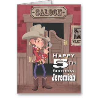 Children Cowboy Birthday Greeting Cards