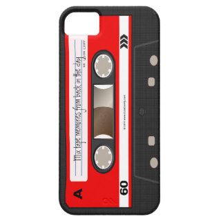 Red Retro Cassette Tape Personalized Case iPhone 5 Cover