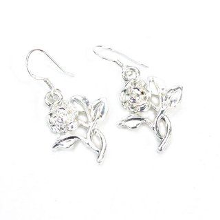 silver plated Earrings on 925 sterling silver hooks Jewelry