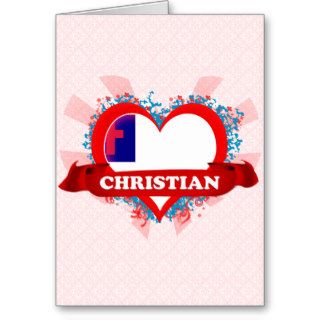 Vintage I Love Christian Greeting Cards