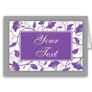Purple & White Personalized Card with Signature